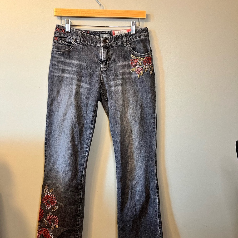 Vintage Baggy Low Rise Grey Jeans for Women